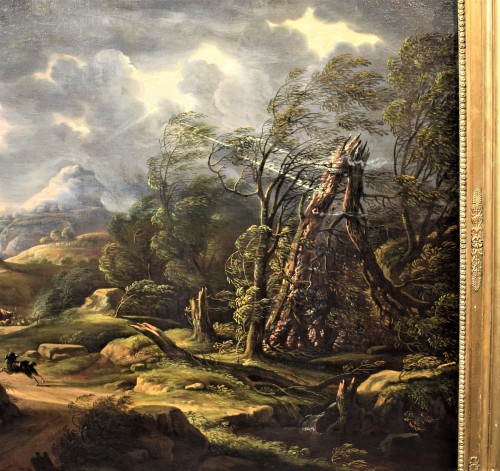 17th century - Landscape with shepherd and herds- Carlo Antonio Tavella (1668 - 1738)